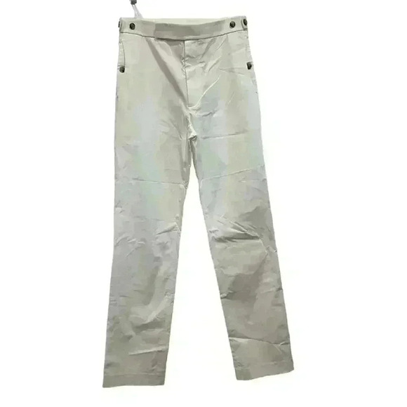 Helmut Lang High Rise Relaxed Fit Lacquered Cotton Suit pants Size 2 - Picture 1 of 15